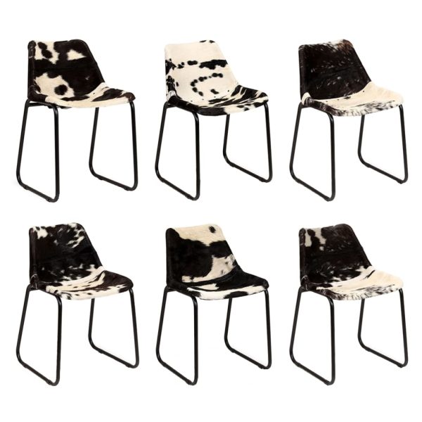 Blagovaonske stolice od prave kozje kože 6 kom