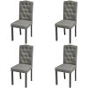 Blagovaonske stolice od tkanine 4 kom sive