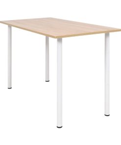 Blagovaonski stol 120 x 60 x 73 cm boja hrastovine i bijela