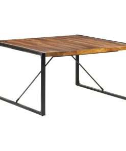 Blagovaonski stol 140 x 140 x 75 cm od masivnog drva i šišama