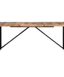 Blagovaonski stol 180 x 90 x 75 cm od masivnog drva i šišama