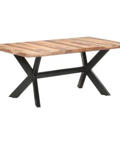 Blagovaonski stol 180 x 90 x 75 cm od masivnog drva s premazom