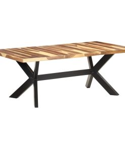 Blagovaonski stol 200 x 100 x 75 cm od masivnog drva s premazom