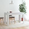 Blagovaonski stol bijeli 120 x 60 x 76 cm od iverice