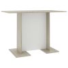 Blagovaonski stol bijeli i boja hrasta 110 x 60 x 75 cm iverica
