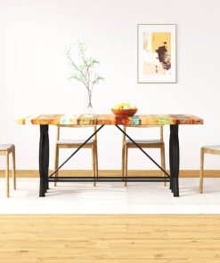Blagovaonski stol od masivnog obnovljenog drva 180 cm