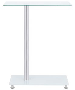 Bočni stolić U-oblika prozirni 45x30x58 cm od kaljenog stakla