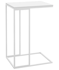 Bočni stolić bijeli 40 x 30 x 59 cm od konstruiranog drva