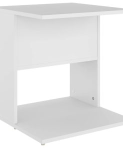 Bočni stolić bijeli 45 x 45 x 48 cm od iverice