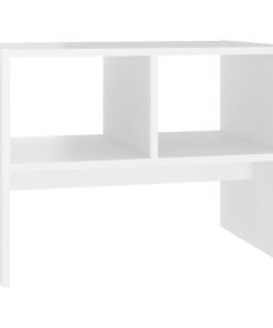 Bočni stolić bijeli 60 x 40 x 45 cm od iverice