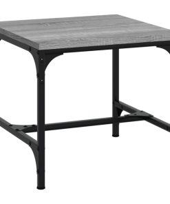 Bočni stolić boja sivog hrasta 40x40x35 cm konstruirano drvo