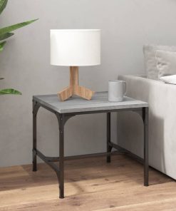 Bočni stolić boja sivog hrasta 40x40x35 cm konstruirano drvo