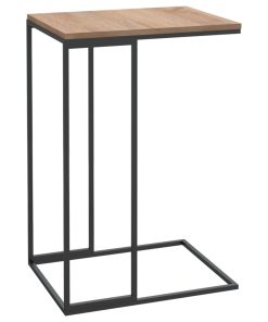 Bočni stolić crni 40 x 30 x 59 cm od konstruiranog drva