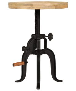 Bočni stolić od masivnog drva manga i željeza 45 x (45 - 62) cm