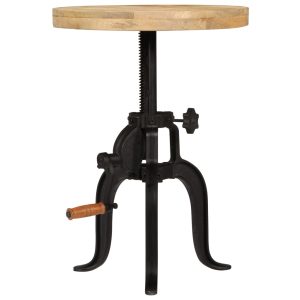 Bočni stolić od masivnog drva manga i željeza 45 x (45 - 62) cm