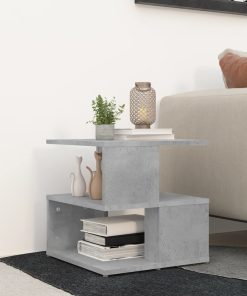 Bočni stolić siva boja betona 40 x 40 x 40 cm od iverice