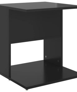 Bočni stolić visoki sjaj crni 45 x 45 x 48 cm od iverice