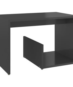 Bočni stolić visoki sjaj sivi 59 x 36 x 38 cm od iverice