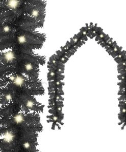 Božićna girlanda s LED svjetlima 20 m crna