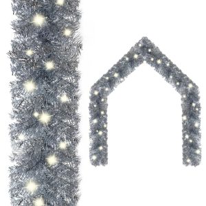 Božićna girlanda s LED svjetlima 20 m srebrna