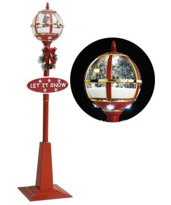 Božićna ulična svjetiljka s Djedom Mrazom 175 cm LED