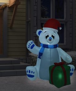 Božićni polarni medvjed na napuhavanje LED 1