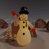 Božićni snjegović na napuhavanje s LED svjetlima 1000 cm