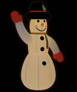 Božićni snjegović na napuhavanje s LED svjetlima 455 cm