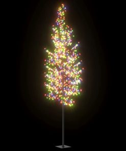 Božićno drvce 1200 LED šarenih žarulja cvijet trešnje 400 cm