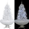 Božićno drvce koje sniježi sa stalkom bijelo 170 cm