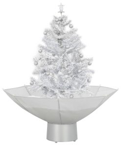 Božićno drvce koje sniježi sa stalkom bijelo 75 cm