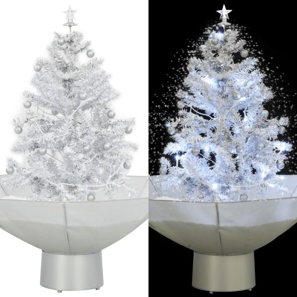 Božićno drvce koje sniježi sa stalkom bijelo 75 cm