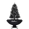 Božićno drvce koje sniježi sa stalkom crno 170 cm PVC