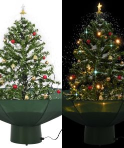 Božićno drvce koje sniježi sa stalkom zeleno 75 cm