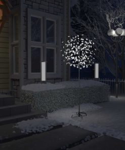 Božićno drvce s 200 LED žarulja hladno bijelo svjetlo 180 cm