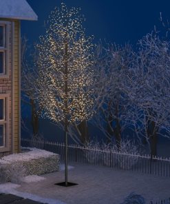 Božićno drvce s 2000 LED žarulja toplo bijelo svjetlo 500 cm