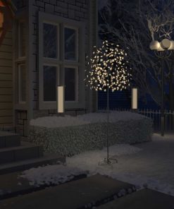Božićno drvce s 220 LED žarulja toplo bijelo svjetlo 220 cm
