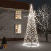 Božićno drvce s metalnim stupom 1400 LED hladno bijelo 5 m