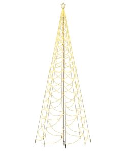 Božićno drvce s metalnim stupom 1400 LED toplo bijelo 5 m