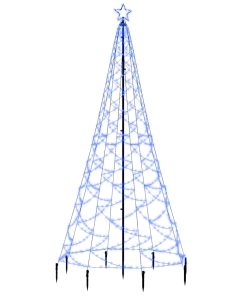 Božićno drvce s metalnim stupom 500 LED žarulja plave 3 m