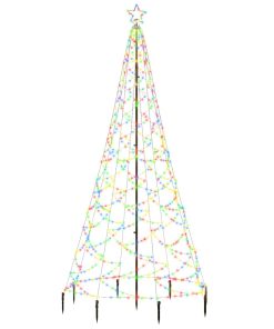 Božićno drvce s metalnim stupom 500 LED žarulja šarene 3 m