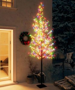Božićno drvce sa 600 LED šarenih žarulja cvijet trešnje 300 cm