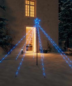 Božićno drvce sa svjetlima 400 LED žarulja plavo 2