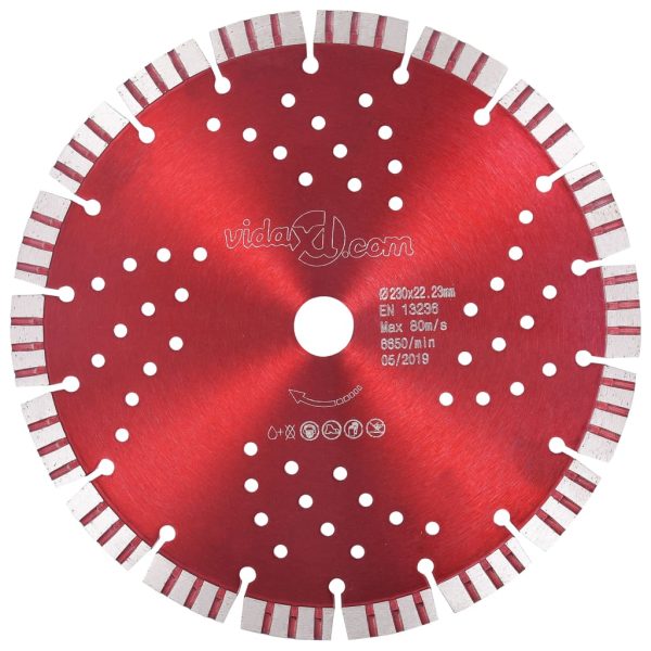 Dijamantni disk za rezanje s turbo segmentima i rupama 230 mm