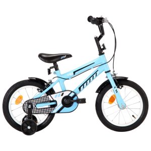 Dječji bicikl 14 inča crno-plavi
