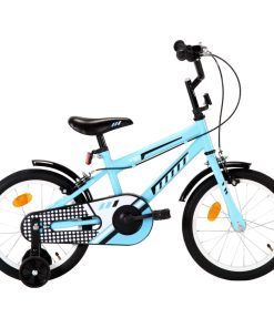 Dječji bicikl 16 inča crno-plavi