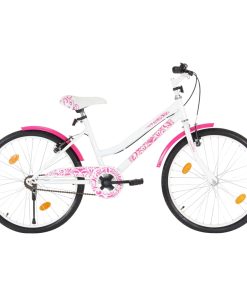Dječji bicikl 24 inča ružičasto-bijeli