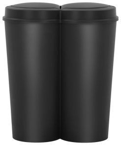Dvostruka kanta za smeće crna 50 L