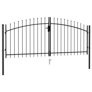 Dvostruka vrata za ogradu sa šiljcima na vrhu 3 x 1