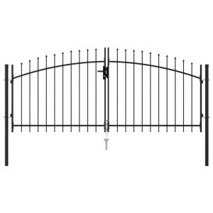 Dvostruka vrata za ogradu sa šiljcima na vrhu 3 x 1